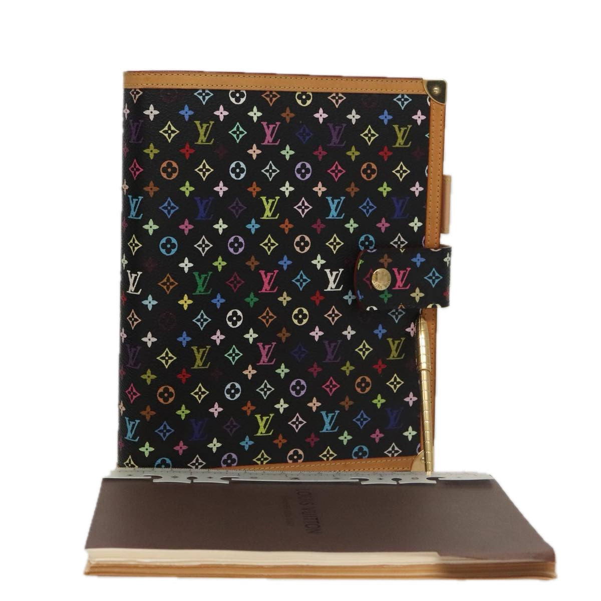 LOUIS VUITTON Multicolor Agenda GM Day Planner Cover Black R20893 104387SA