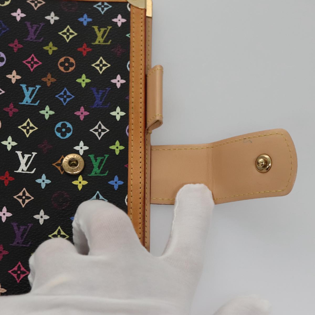 LOUIS VUITTON Multicolor Agenda GM Day Planner Cover Black R20893 104387SA