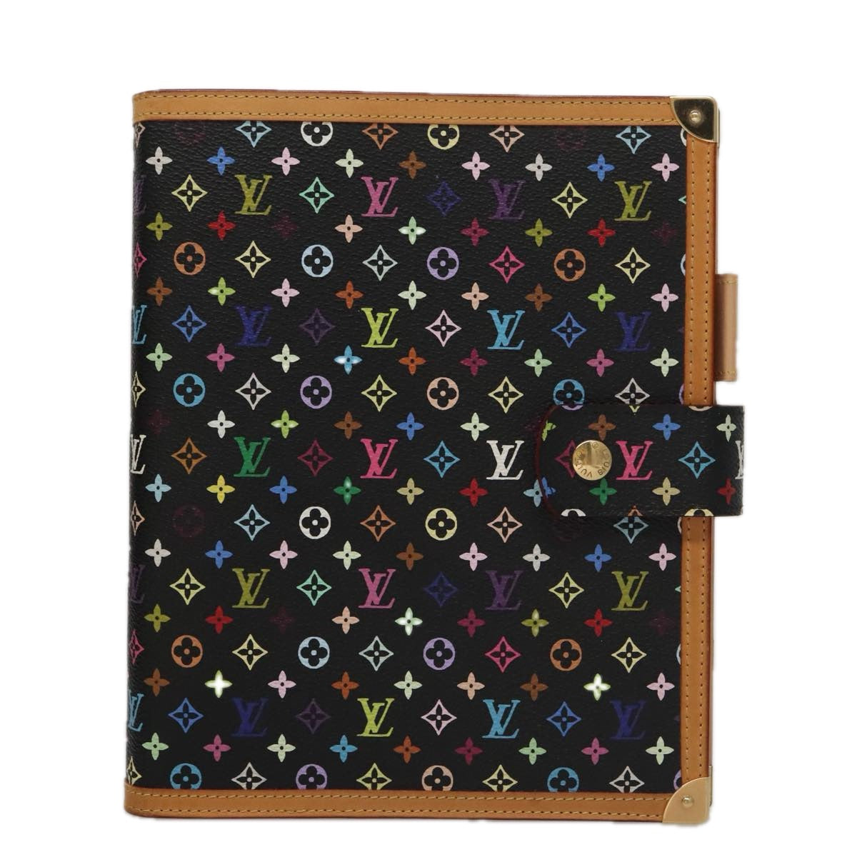 LOUIS VUITTON Multicolor Agenda GM Day Planner Cover Black R20893 104387SA
