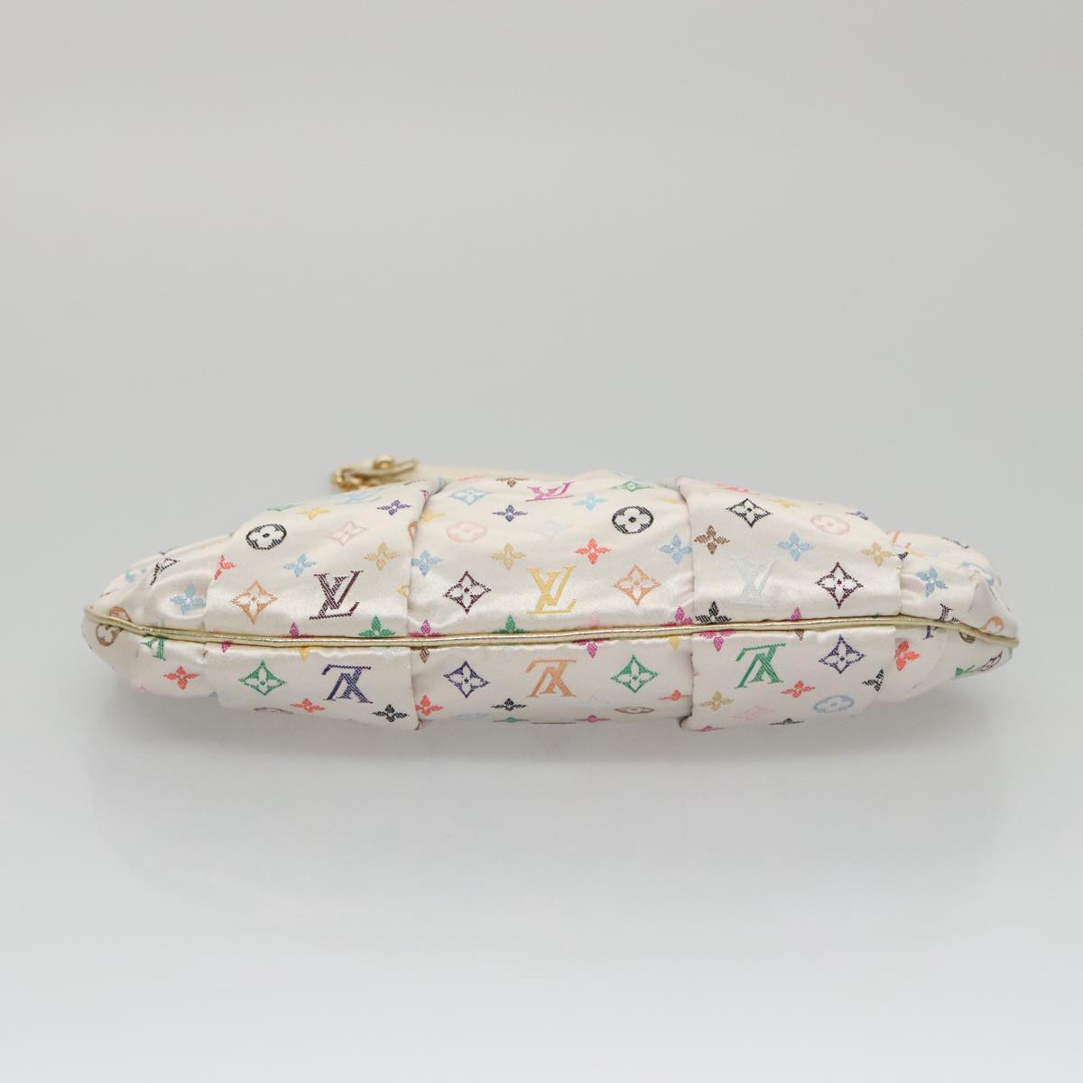 LOUIS VUITTON Multicolor Satin Omoniere Pouch White M92060 LV 104388S