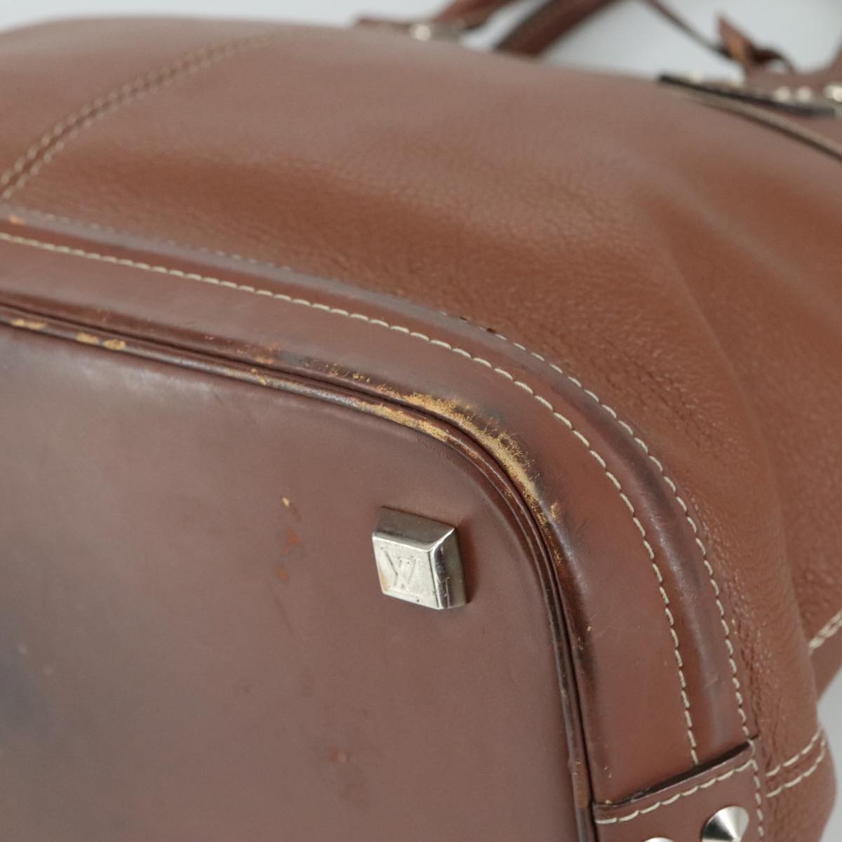 LOUIS VUITTON Suhari Lockit MM Hand Bag Leather Tanami LV 104391