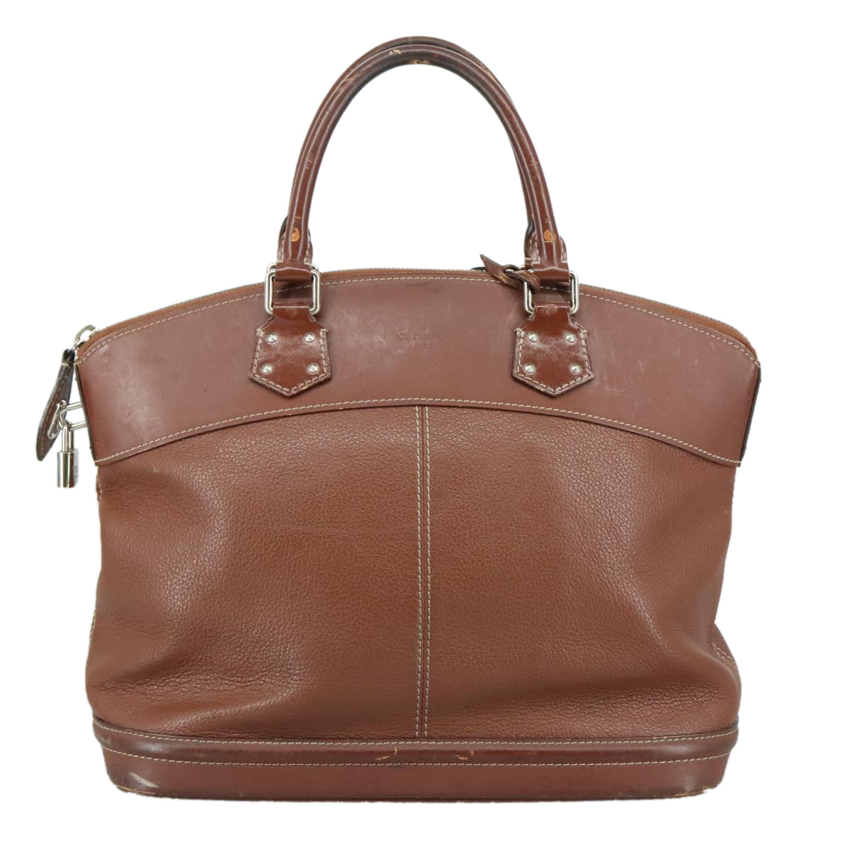 LOUIS VUITTON Suhari Lockit MM Hand Bag Leather Tanami LV 104391
