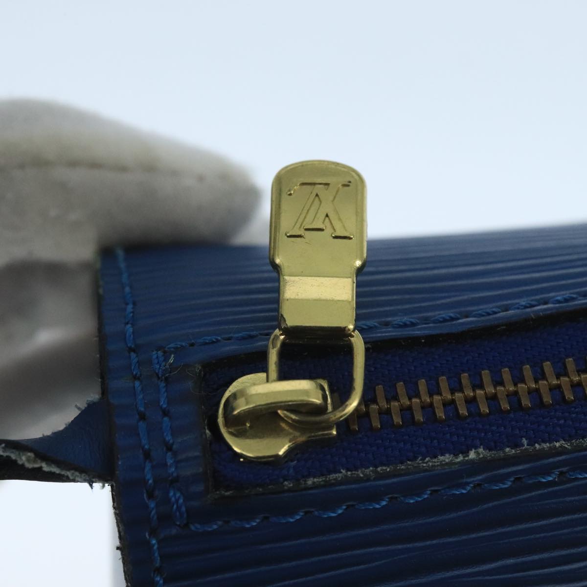 LOUIS VUITTON Epi Soufflot Accessory Pouch Blue LV 104395