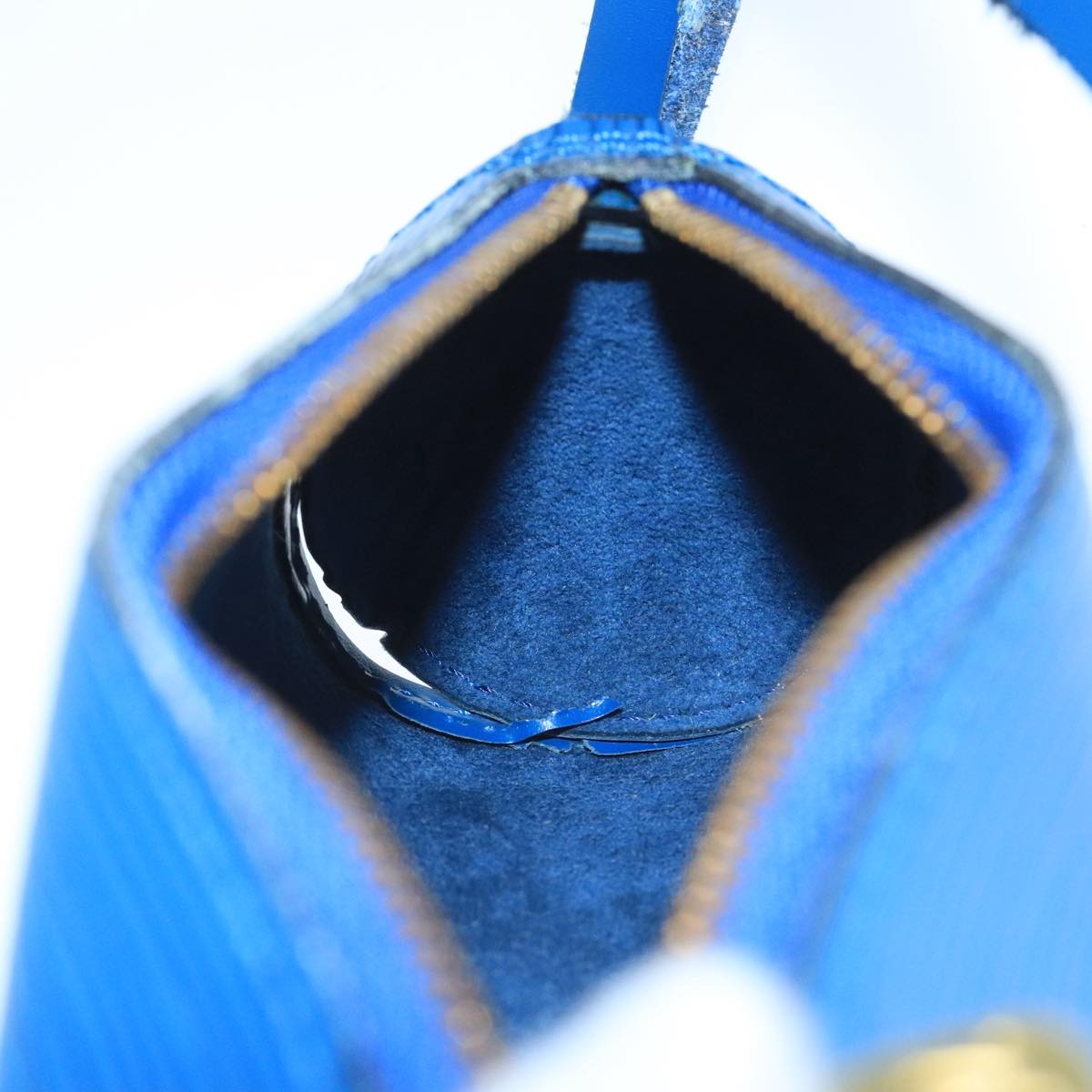 LOUIS VUITTON Epi Soufflot Accessory Pouch Blue LV 104395