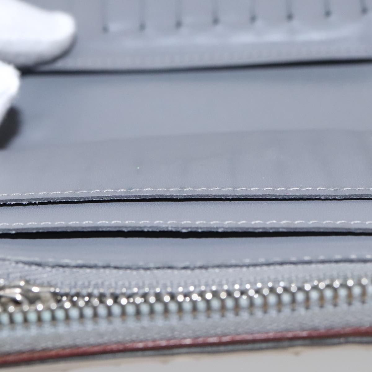 LOUIS VUITTON Monogram Miroir Zippy Wallet Vertical Wallet Silver LV 104402