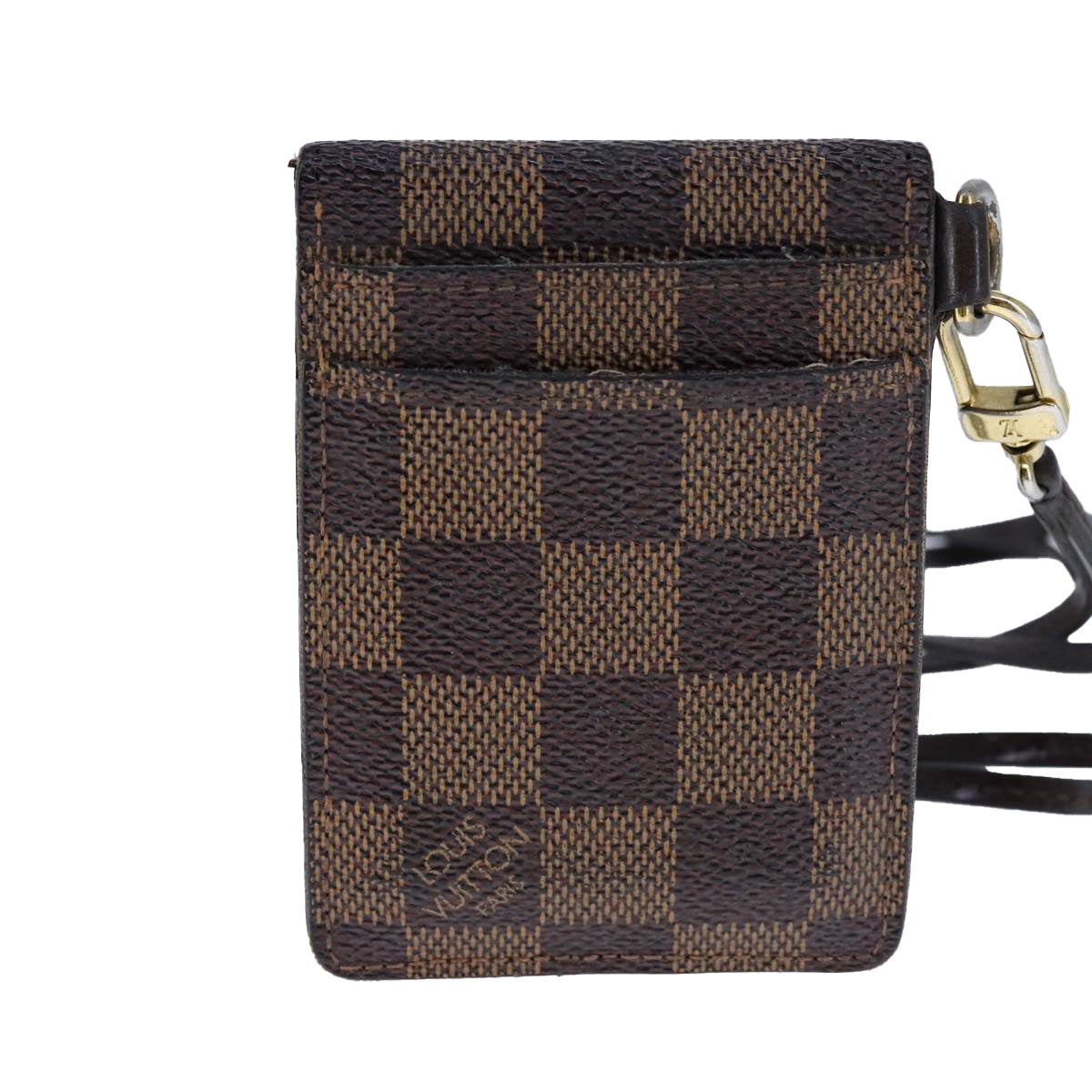 LOUIS VUITTON Damier Ebene Porte Cartes ID Bandouliere Case N60016 104403