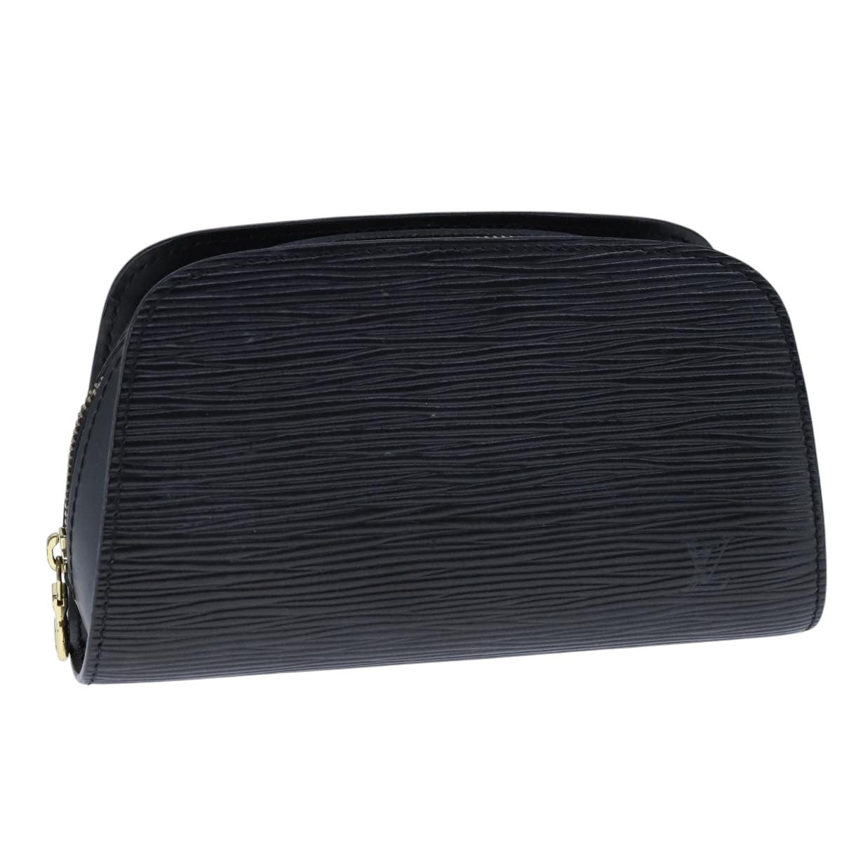 LOUIS VUITTON Epi Dauphine PM Pouch Black M48442 LV 104407