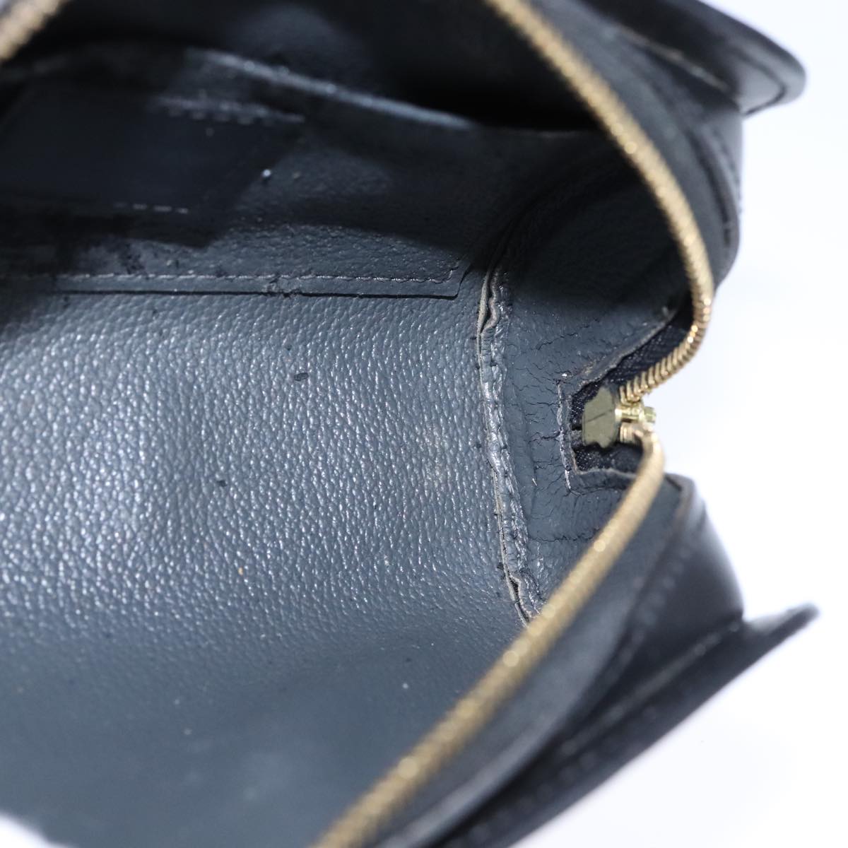 LOUIS VUITTON Epi Dauphine PM Pouch Black M48442 LV 104407