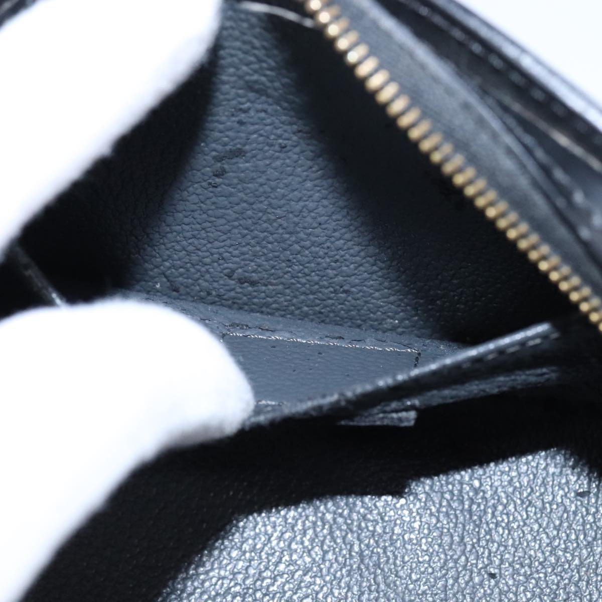 LOUIS VUITTON Epi Dauphine PM Pouch Black M48442 LV 104407