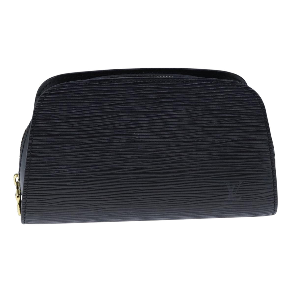LOUIS VUITTON Epi Dauphine PM Pouch Black M48442 LV 104407