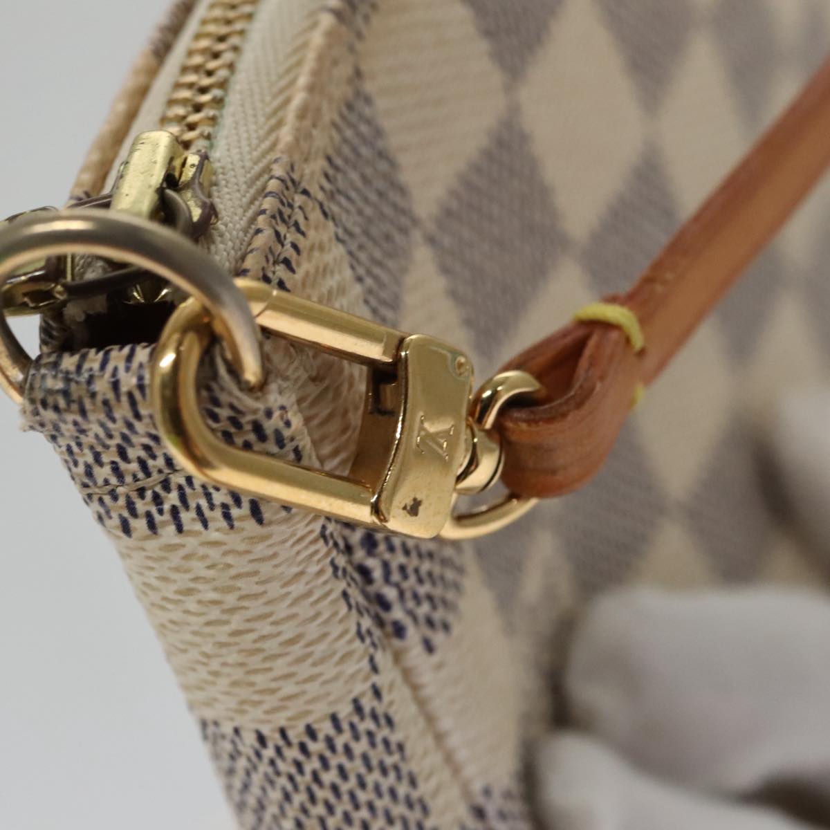 LOUIS VUITTON Damier Azur Pochette Accessoires Pouch N51986 LV 104408