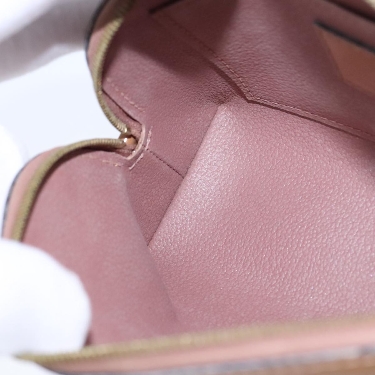 LOUIS VUITTON Monogram Vernis Pochette Pouch Rose Velours M90008 LV 104410