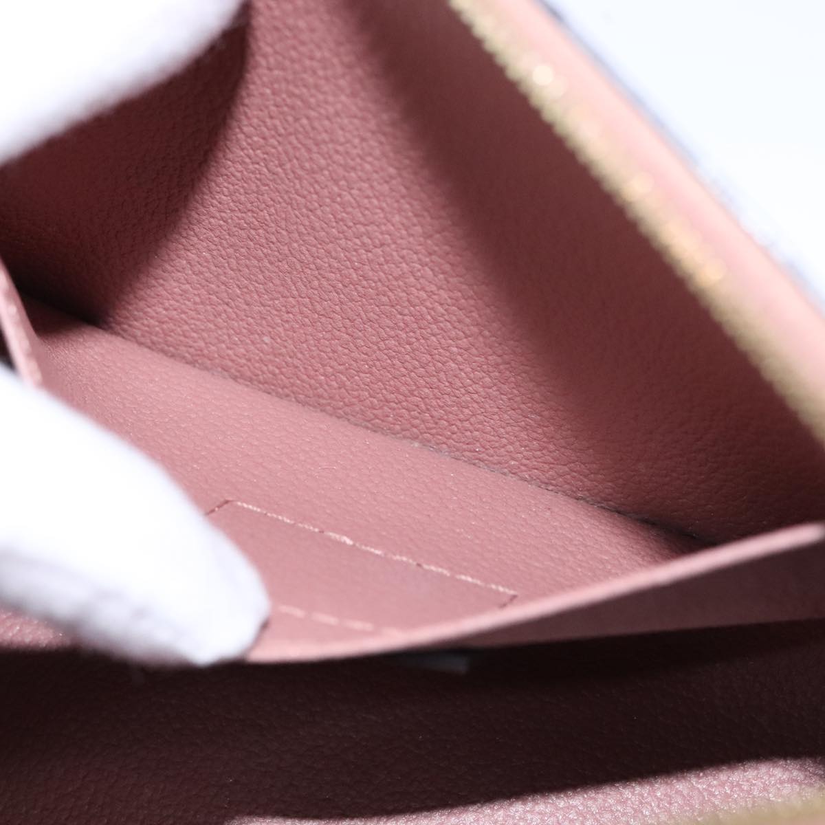 LOUIS VUITTON Monogram Vernis Pochette Pouch Rose Velours M90008 LV 104410