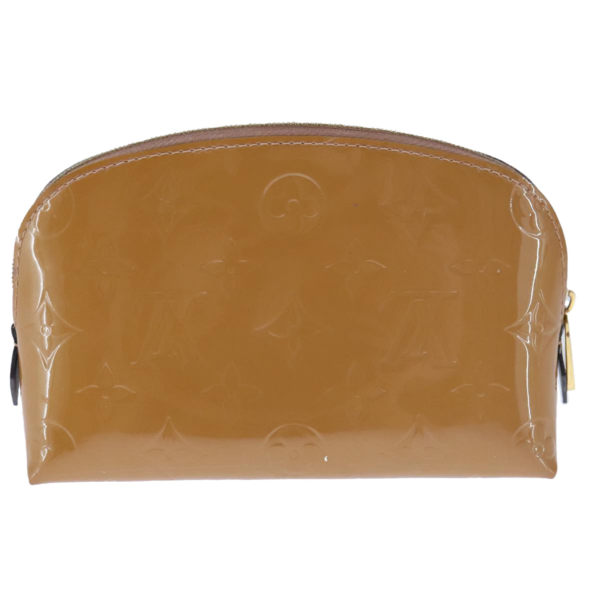 LOUIS VUITTON Monogram Vernis Pochette Pouch Rose Velours M90008 LV 104410