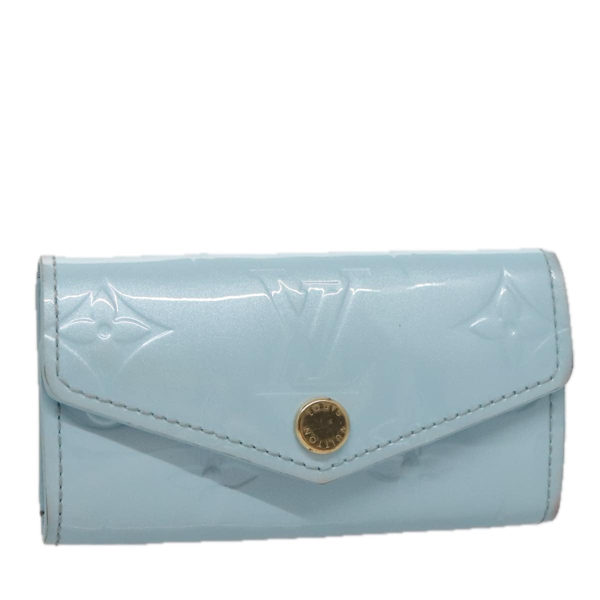LOUIS VUITTON Vernis Multicles 4 Key Case Sky Blue Monogram M82980 104411