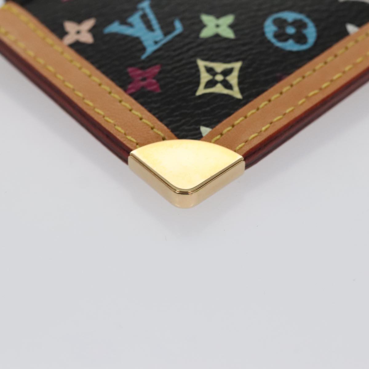 LOUIS VUITTON Monogram Multicolor Pochette Cles Purse Black M92654 104416S
