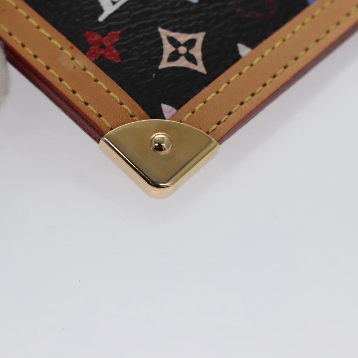 LOUIS VUITTON Monogram Multicolor Pochette Cles Purse Black M92654 104416S
