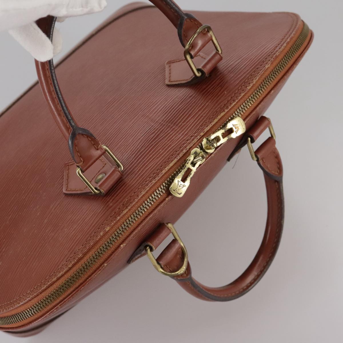 LOUIS VUITTON Epi Alma Hand Bag Brown M52143 LV 104432