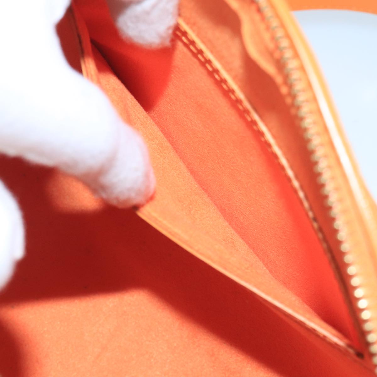 LOUIS VUITTON Epi Soufflot Hand Bag Orange Mandarin M5222H LV 104445A