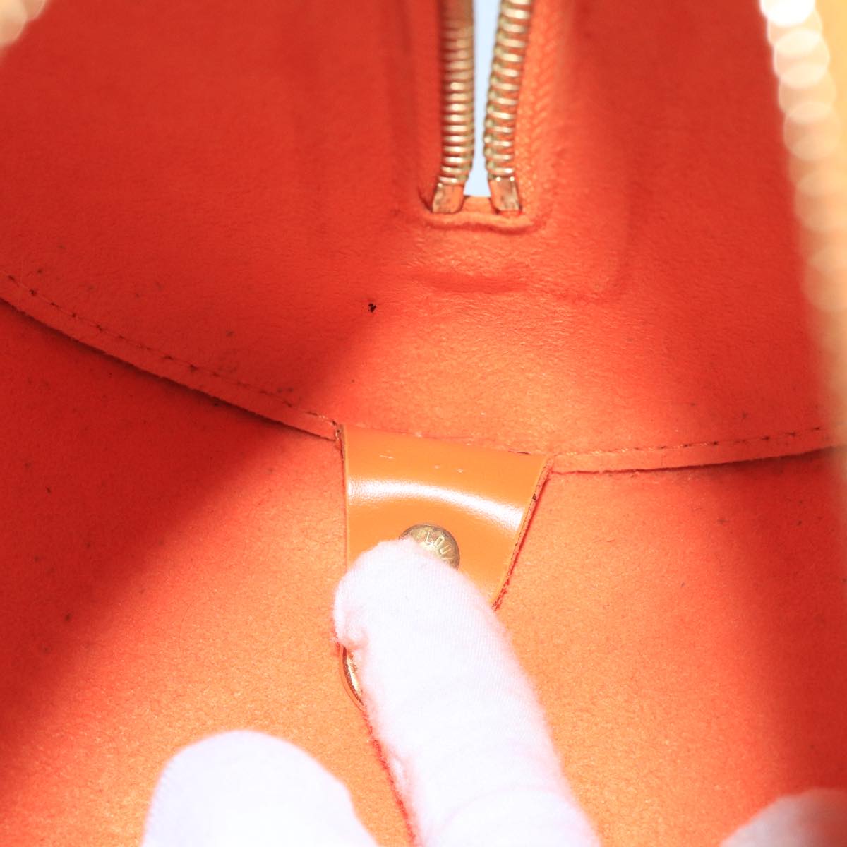 LOUIS VUITTON Epi Soufflot Hand Bag Orange Mandarin M5222H LV 104445A