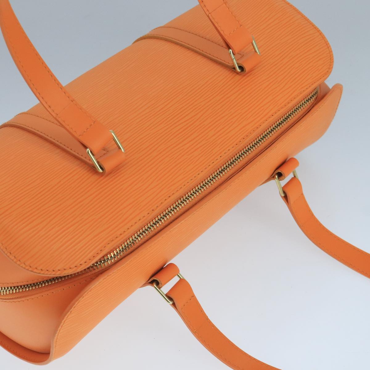 LOUIS VUITTON Epi Soufflot Hand Bag Orange Mandarin M5222H LV 104445A