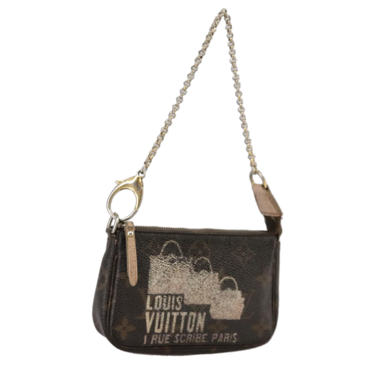 LOUIS VUITTON Monogram Label Mini Pochette Accessoires Pouch M63798 104504