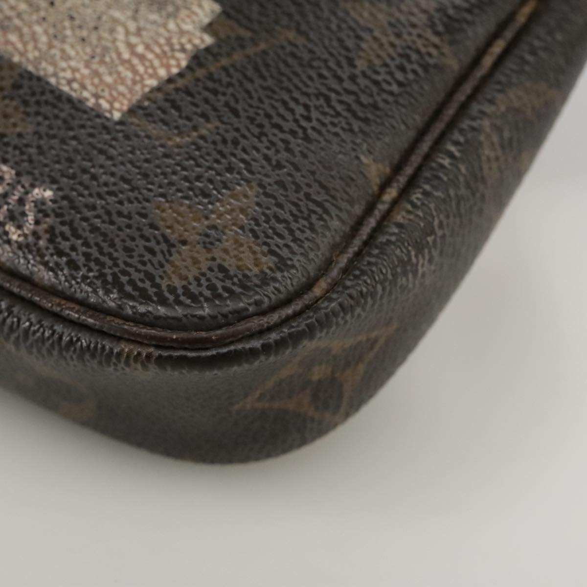 LOUIS VUITTON Monogram Label Mini Pochette Accessoires Pouch M63798 104504