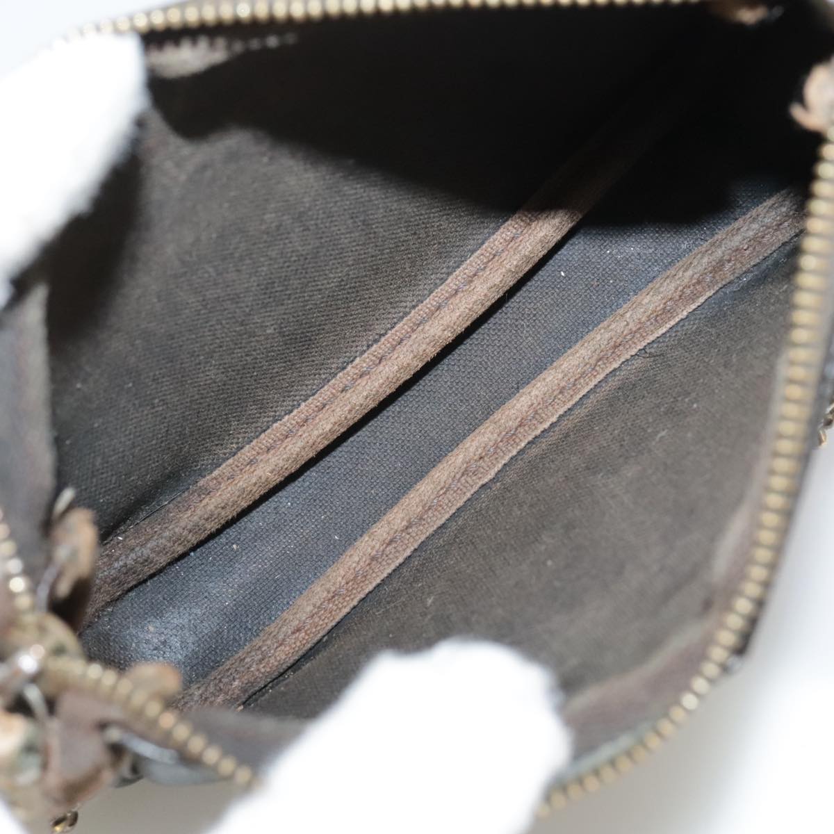 LOUIS VUITTON Monogram Label Mini Pochette Accessoires Pouch M63798 104504
