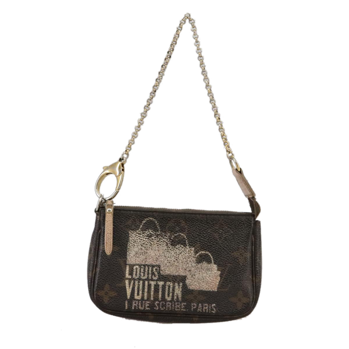 LOUIS VUITTON Monogram Label Mini Pochette Accessoires Pouch M63798 104504