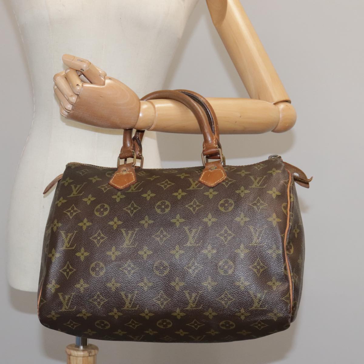 LOUIS VUITTON Monogram Speedy 30 Hand Bag Vintage M41526 LV 104536