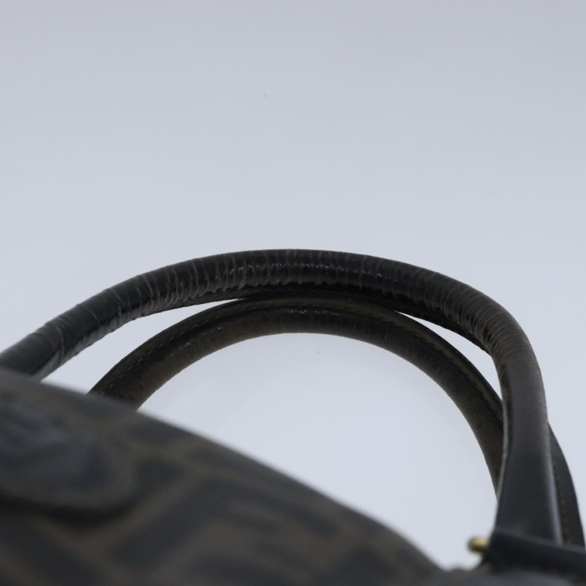FENDI Zucca Canvas Boston Bag Brown Black 104558