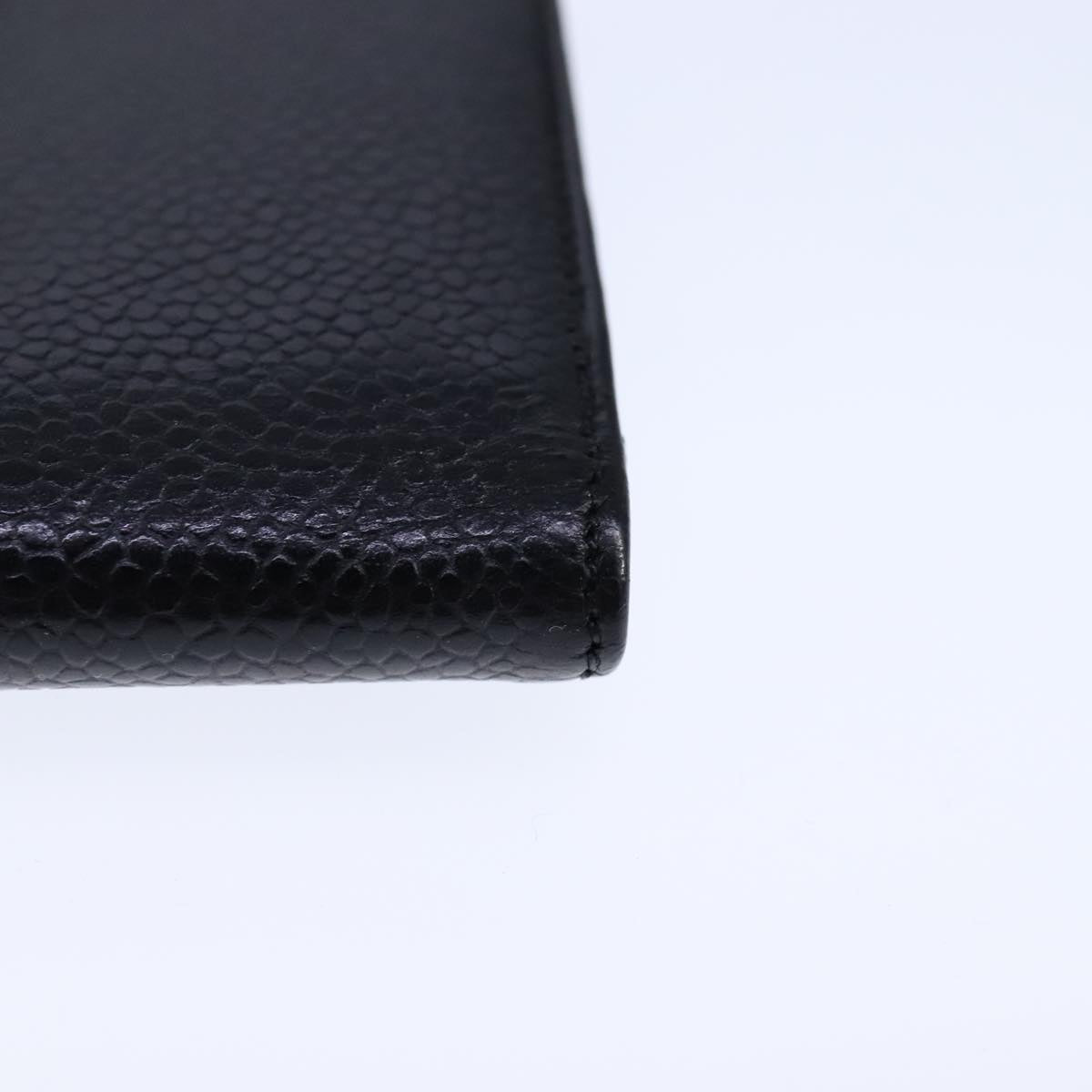 CHANEL Wallet Caviar Skin Black CC 104680