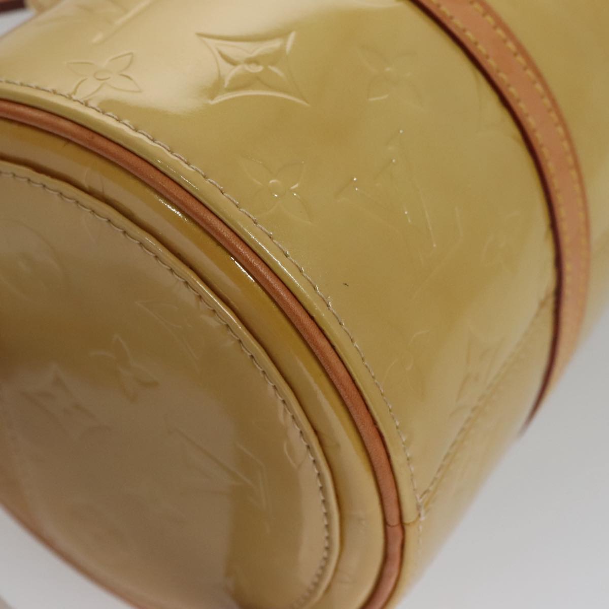 LOUIS VUITTON Monogram Vernis Bedford Hand Bag Beige M91006 LV 104718