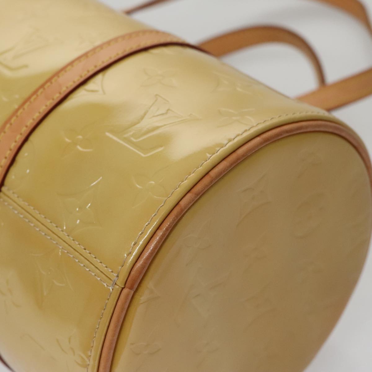 LOUIS VUITTON Monogram Vernis Bedford Hand Bag Beige M91006 LV 104718