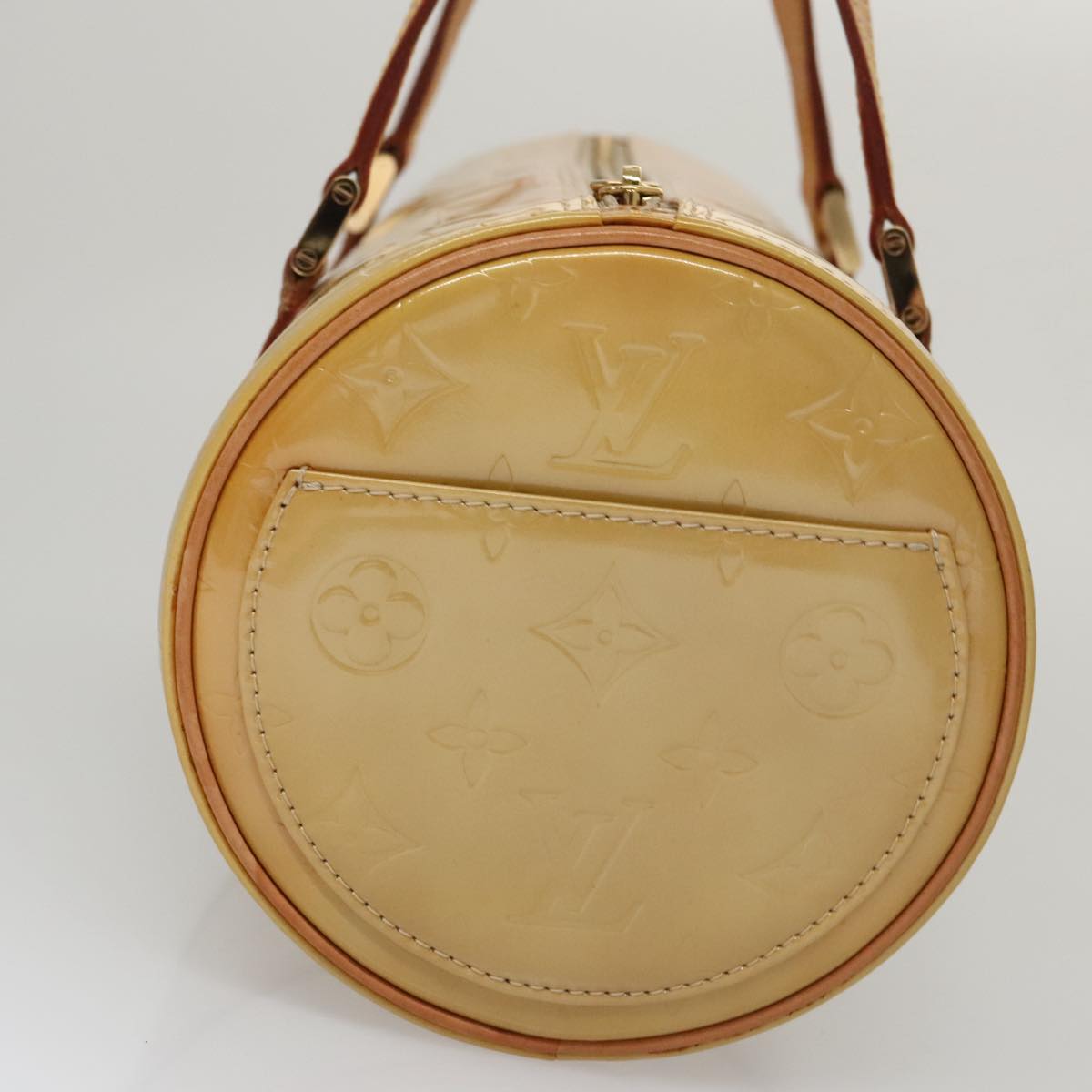 LOUIS VUITTON Monogram Vernis Bedford Hand Bag Beige M91006 LV 104718