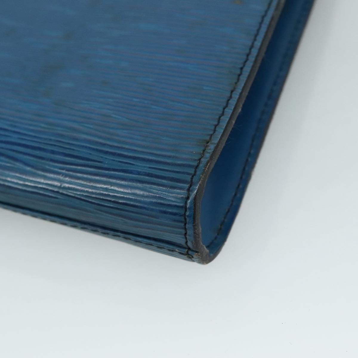 LOUIS VUITTON Epi Art Deco 27 Clutch Bag Blue LV 104728