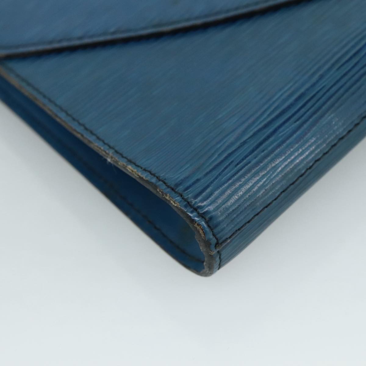 LOUIS VUITTON Epi Art Deco 27 Clutch Bag Blue LV 104728