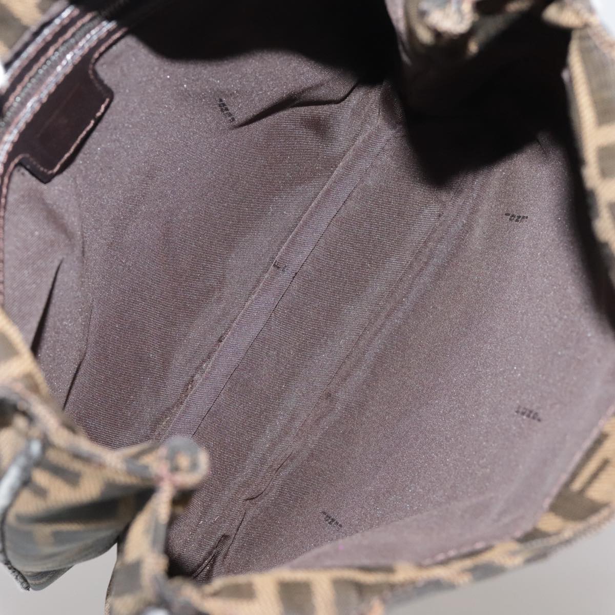 FENDI Zucca Canvas Shoulder Bag Brown 104730