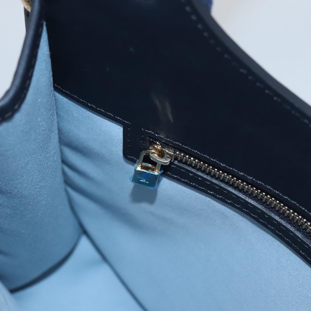 LOUIS VUITTON Monogram Mini Sac Catherine Hand Bag Blue M92325 LV 104746A