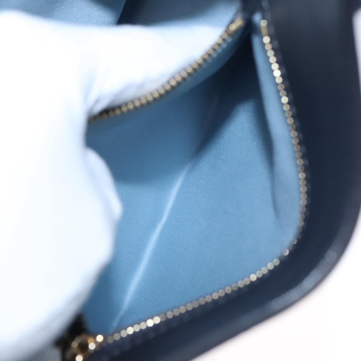 LOUIS VUITTON Monogram Mini Sac Catherine Hand Bag Blue M92325 LV 104746A