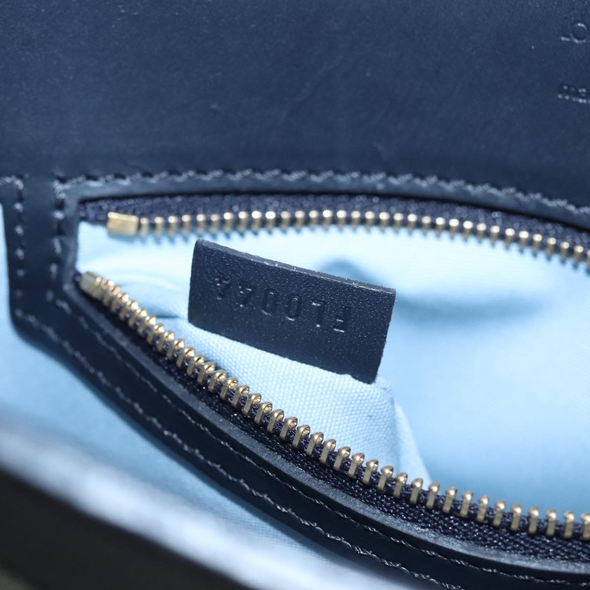 LOUIS VUITTON Monogram Mini Sac Catherine Hand Bag Blue M92325 LV 104746A