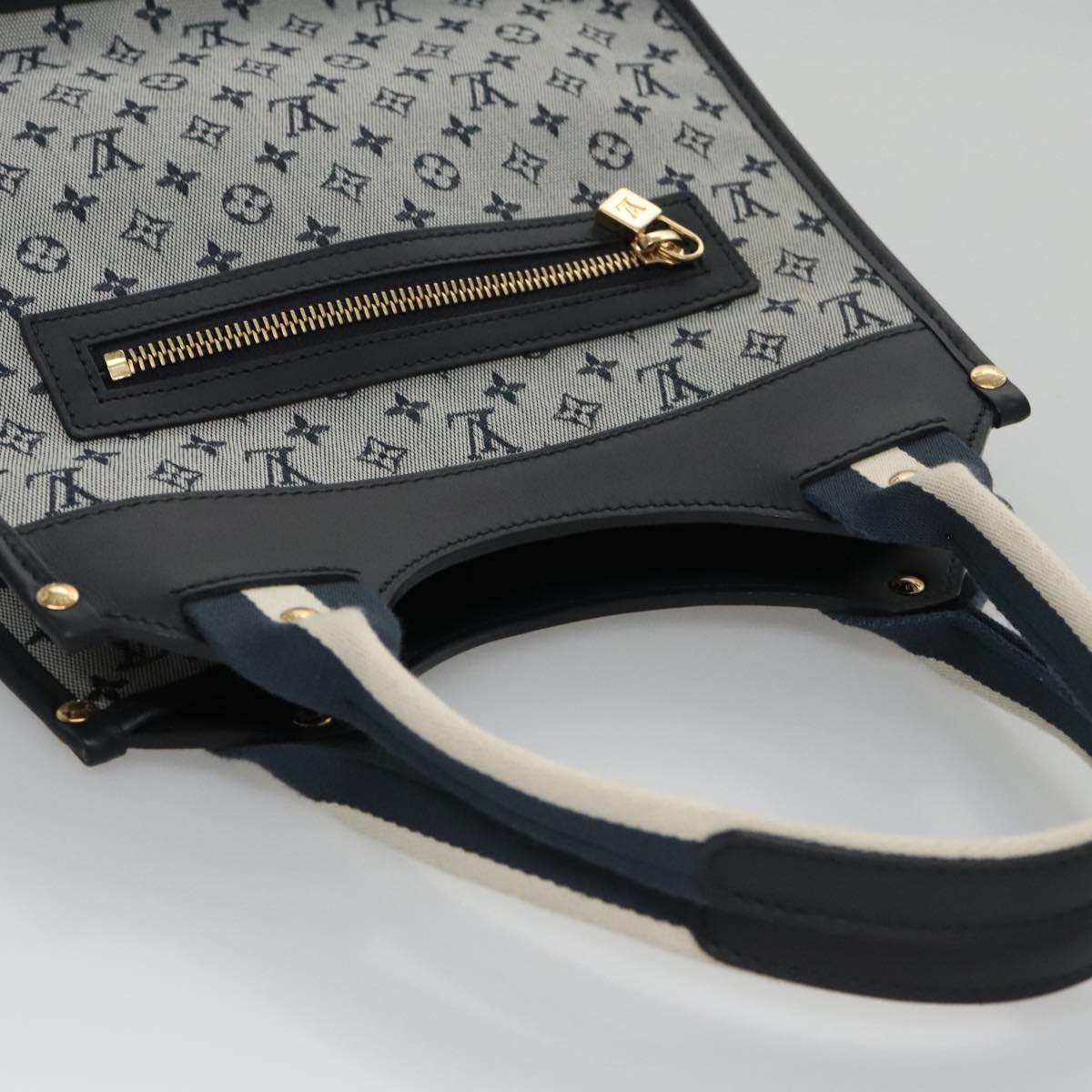 LOUIS VUITTON Monogram Mini Sac Catherine Hand Bag Blue M92325 LV 104746A