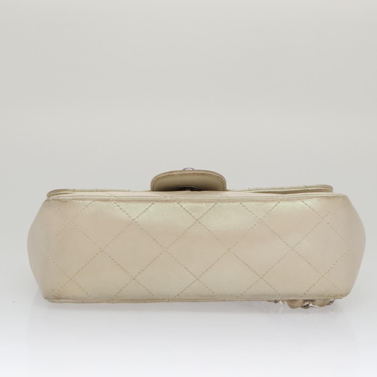 CHANEL Matelasse Chain Shoulder Bag Lamb Skin Pink CC 104774