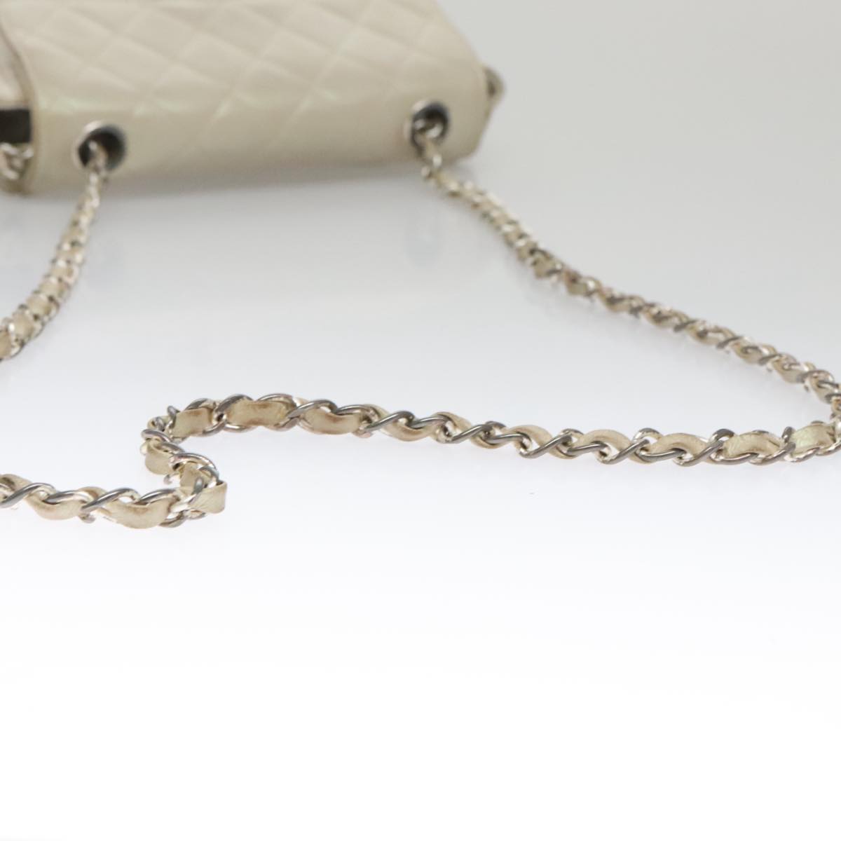 CHANEL Matelasse Chain Shoulder Bag Lamb Skin Pink CC 104774