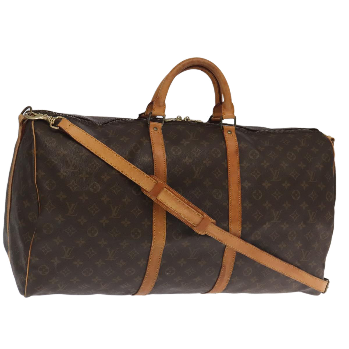 LOUIS VUITTON Monogram Keepall Bandouliere 60 Boston Bag M41412 LV 104800