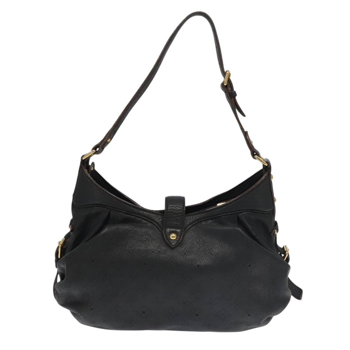 LOUIS VUITTON Monogram Mahina XS Shoulder Bag Black M95660 LV 104802
