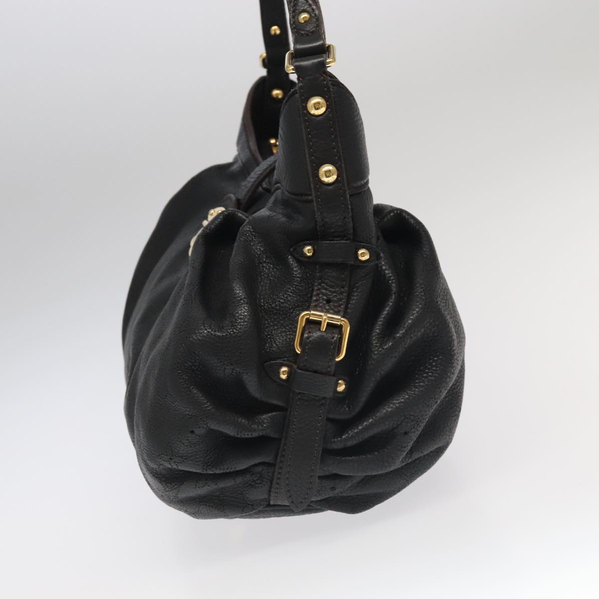 LOUIS VUITTON Monogram Mahina XS Shoulder Bag Black M95660 LV 104802