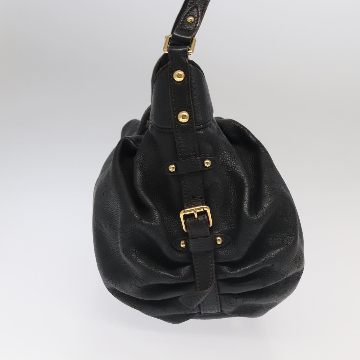 LOUIS VUITTON Monogram Mahina XS Shoulder Bag Black M95660 LV 104802