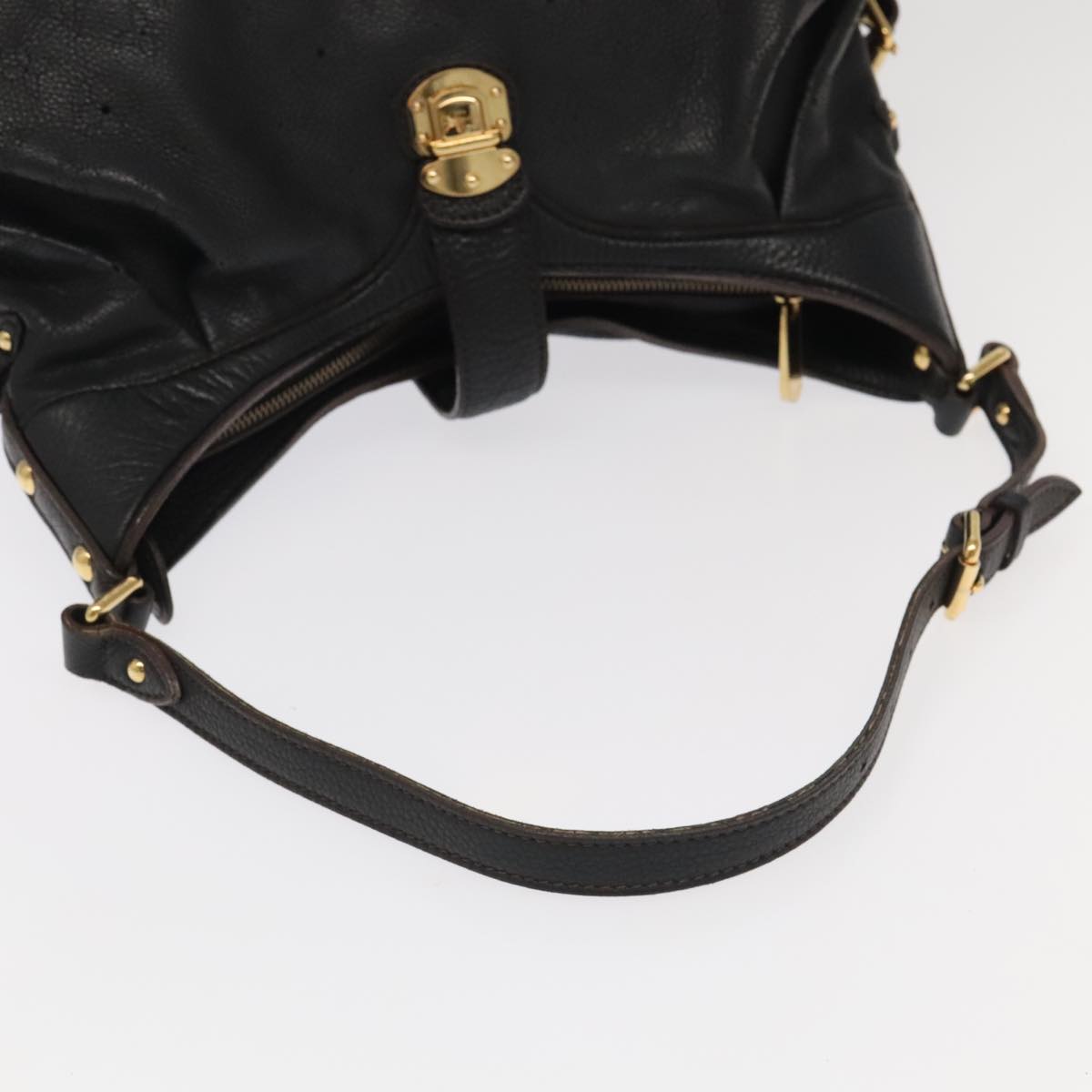 LOUIS VUITTON Monogram Mahina XS Shoulder Bag Black M95660 LV 104802