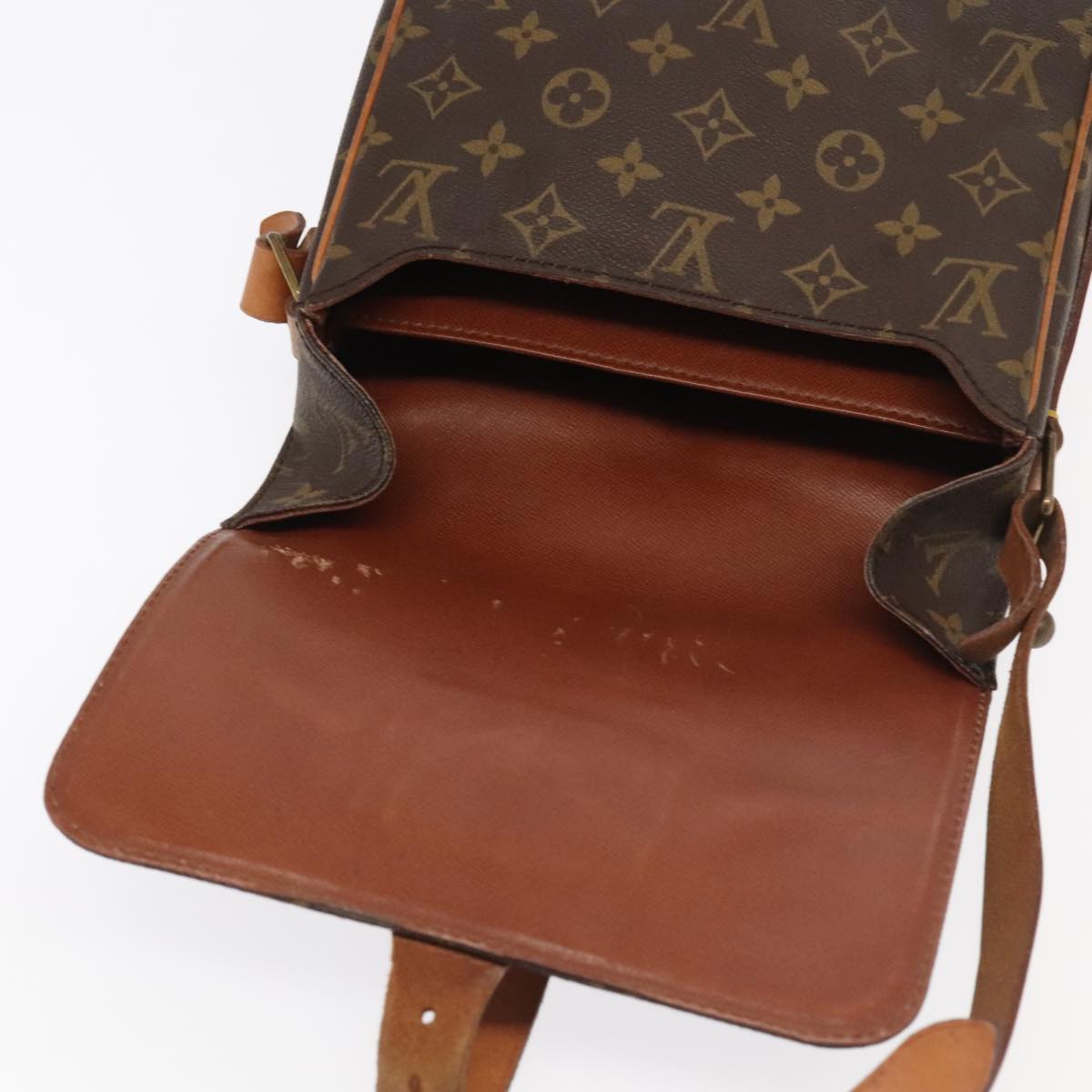 LOUIS VUITTON Monogram Cartouchiere MM Shoulder Bag M51253 LV 104823